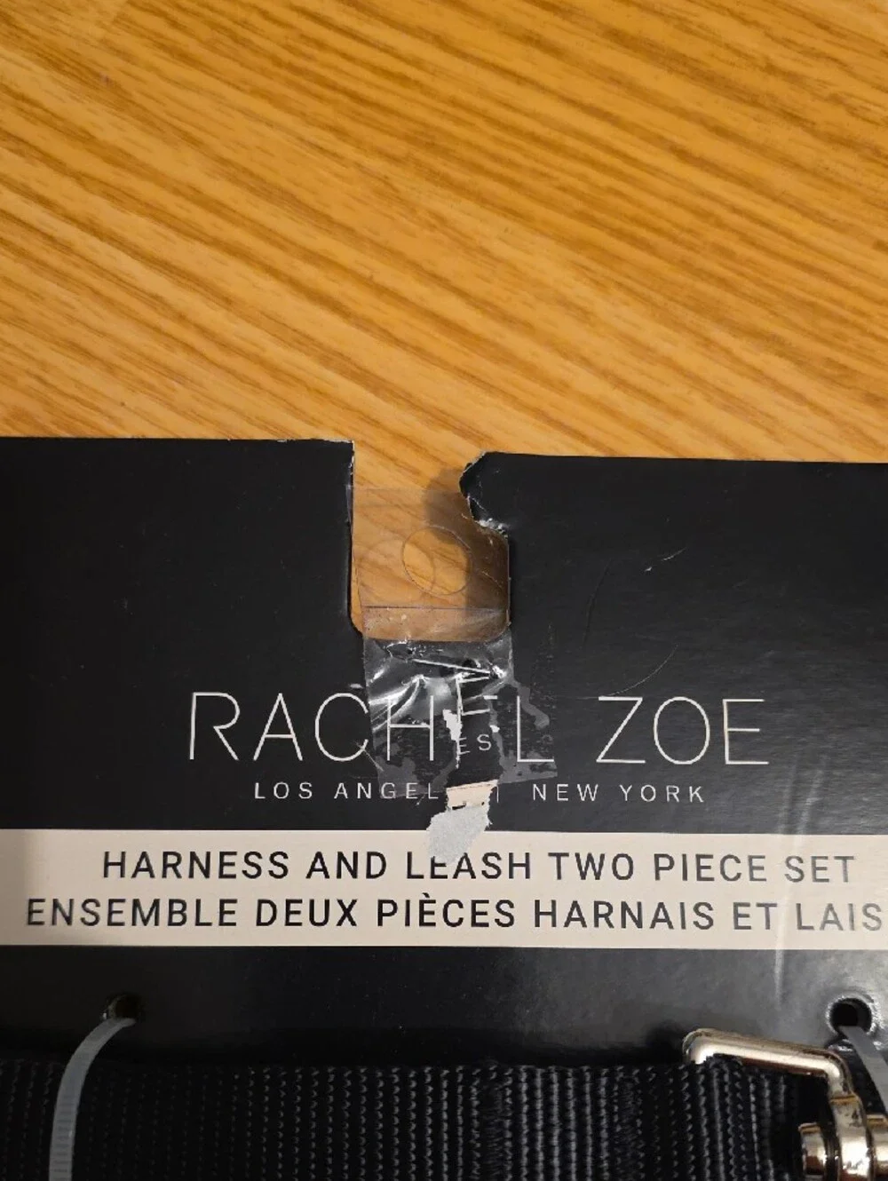 Rachel Zoe Black Two-Piece Dog Harness and Leash Set